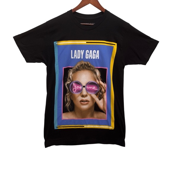 Lady Gaga Joanne World Tour 2017 Shirt Size Medium 2 Sided With Dates - Picture 1 of 12